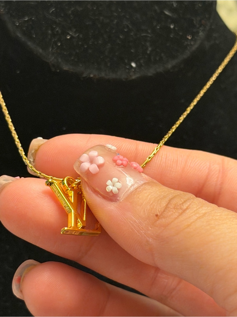 LV Gold Pendant Necklace - Picture 3 of 5